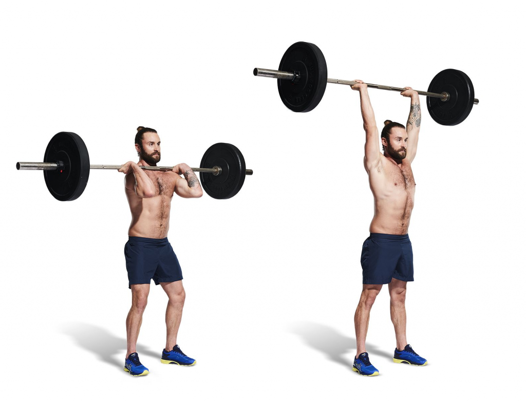 push press shoulder exercise