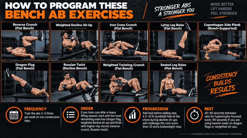 How to Program These Bench Ab Exercises