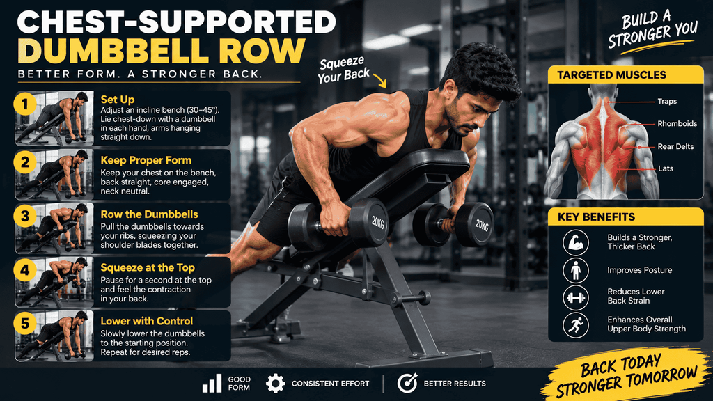 Chest-Supported Dumbbell Row