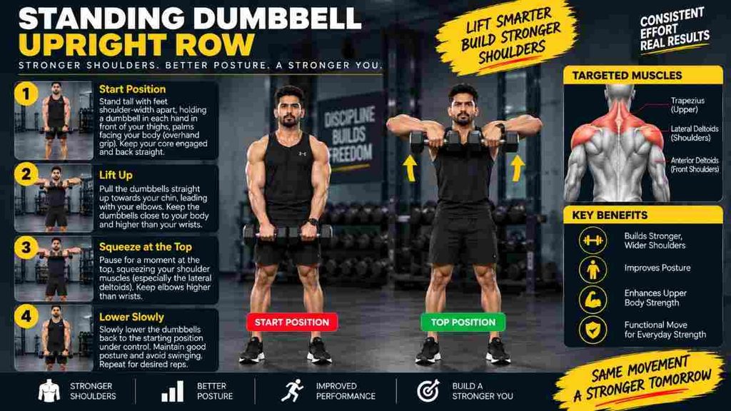  Standing Dumbbell Upright Row